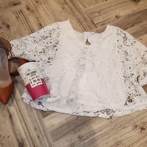White crochet top